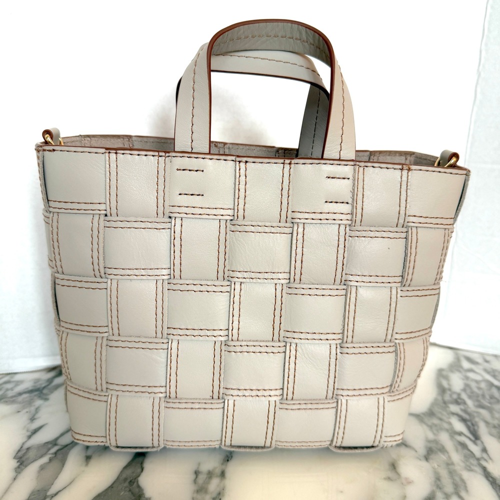 Radley London Abbey Beige Woven Leather Tote Bag Shoulder Bag NEW